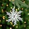 Glitter Snowflakes Christmas Ornaments - 6" - White and Silver - 4ct